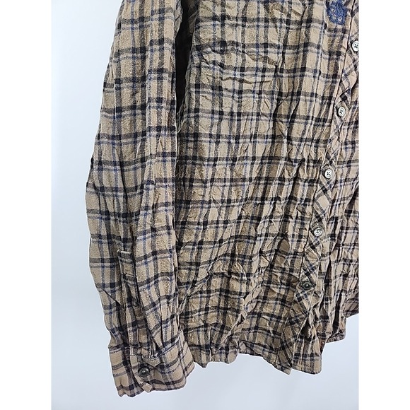 Time & Tru Long Sleeve Button Up Large Plaid Shirt‎ - Picture 5 of 7